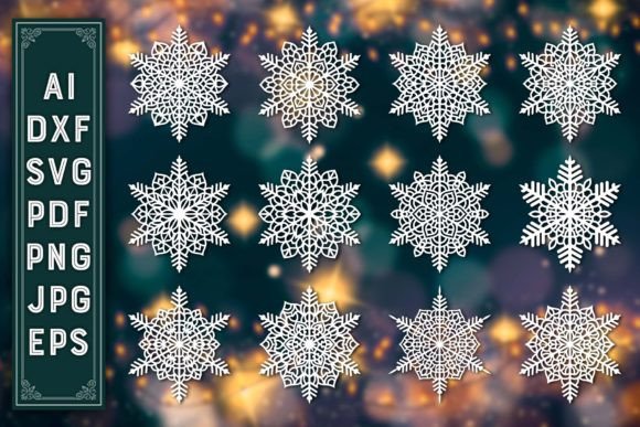 Download Christmas Ornaments Snowflake Bundle 98 - Premium Resources